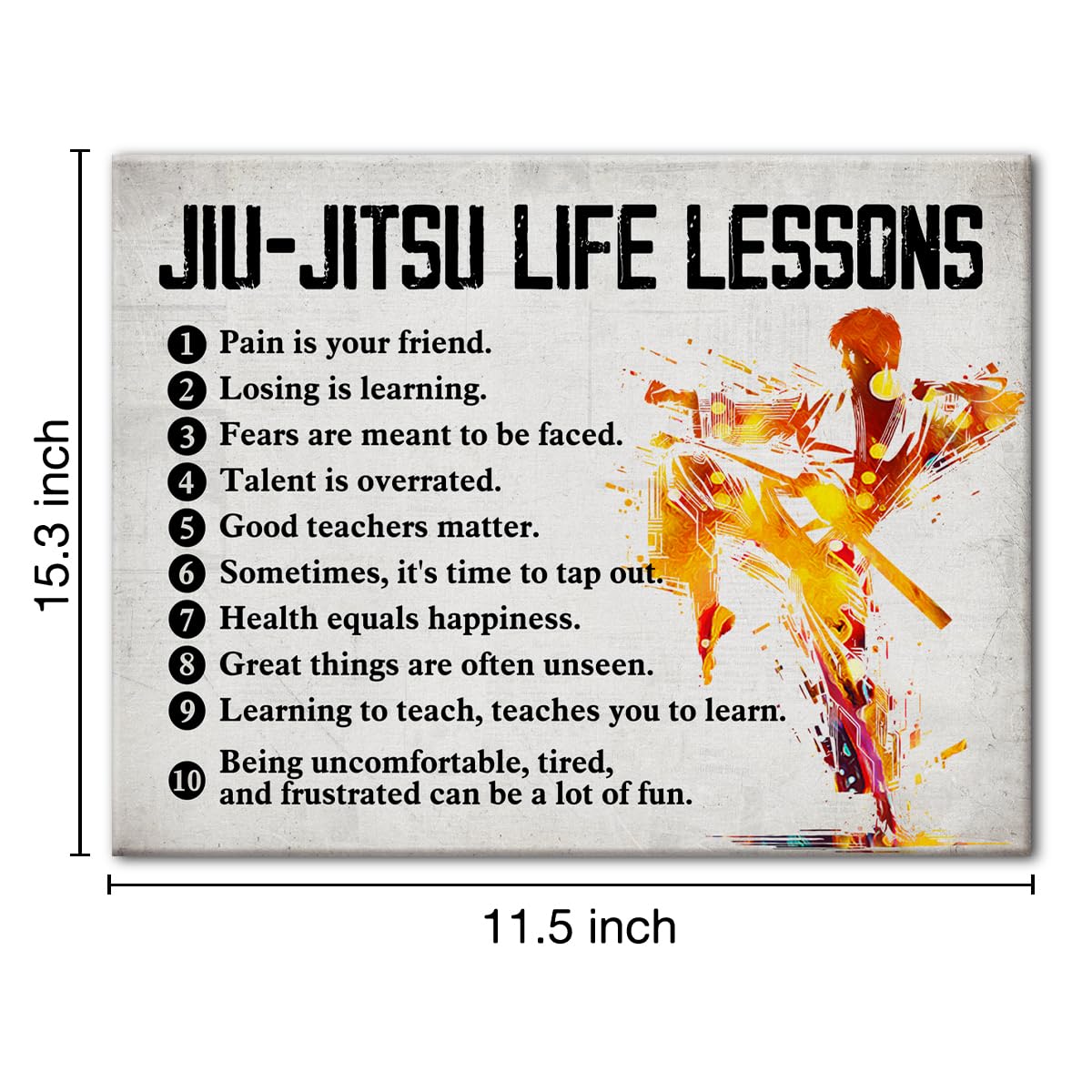 Amazon.com: Hijie Jiu-Jitsu Poster Canvas Wall Art for Home Decor